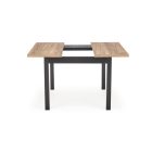 TIAGO SQUARE étkezőasztal, kézműves tölgy-fekete, bővíthető