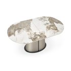 ROBINSON Étkezőasztal, Bézs Márvány-Cappucino-Fekete, Bővíthető