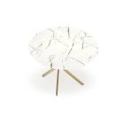 Raymond 2 Kerek Étkezőasztal, Fehér Márvány 