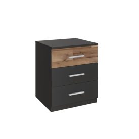 MARS éjjeliszekrény, fekete-tölgy