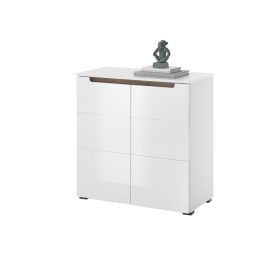 TURIN KOMÓD, fehér-modern tölgy, 2 ajtós