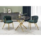 Raymond 2 Kerek Étkezőasztal, Fekete Márvány 