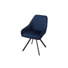 AS130 Forgó Étkezőszék - Kék Bársony G062-49 