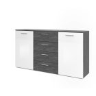 MELODY komód, beton-fehér, 3 részes