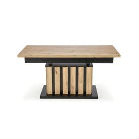 BARETTI dohányzóasztal, kézműves tölgy-fekete