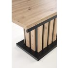 BARETTI dohányzóasztal, kézműves tölgy-fekete