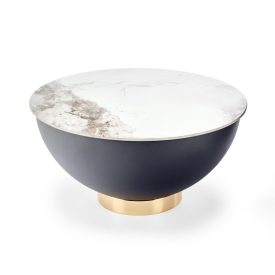 CECILIA dohányzóasztal, márvány-szürke-arany