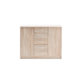 OPTIMUS KOMÓD, SONOMA TÖLGY, 2 ajtós, 5 fiókos