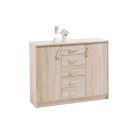 OPTIMUS KOMÓD, SONOMA TÖLGY, 2 ajtós, 5 fiókos