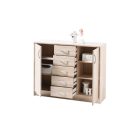 OPTIMUS KOMÓD, SONOMA TÖLGY, 2 ajtós, 5 fiókos