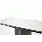 DANCAN Étkezőasztal, fehér márvány-szürke, Bővíthető