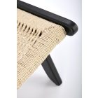 Foden fotel, natúr-fekete