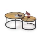 GARMINA dohányzóasztal szett, arany tölgy-fekete