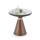 GENESIS-S dohányzóasztal, fehér márvány-dió-arany