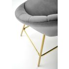 H-112 bárszék, szürke-arany 