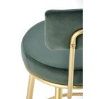 H-115 bárszék, sötétzöld-arany