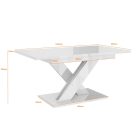 Bronx Étkezőasztal, Magasfényű fehér