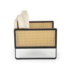 Ilario fotel, natúr-fekete