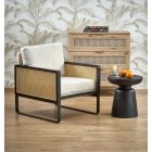 Ilario fotel, natúr-fekete