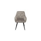 AS127 Étkezőszék - Világosszürke Bársony G062-37 