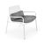 Melby fotel, szürke-fehér
