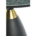 MORENA dohányzóasztal, zöld márvány-fekete-arany