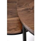 Oreo Dohányzóasztal készlet, Dió-Fekete