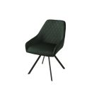 AS130 Forgó Étkezőszék - Zöld Bársony G062-19 