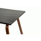 LOZANO Étkezőasztal, fekete márvány-dió,  bővíthető 