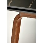 LOZANO Étkezőasztal, fekete márvány-dió,  bővíthető 