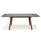 LOZANO Étkezőasztal, fekete márvány-dió,  bővíthető 