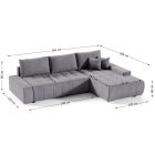 Dream L sarokgarnitúra, Szürke