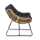 Whisper fotel, fekete-natúr