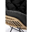 Whisper fotel, fekete-natúr