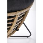 Whisper fotel, fekete-natúr