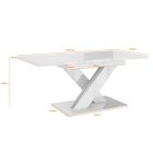 Bronx Étkezőasztal, Magasfényű fekete